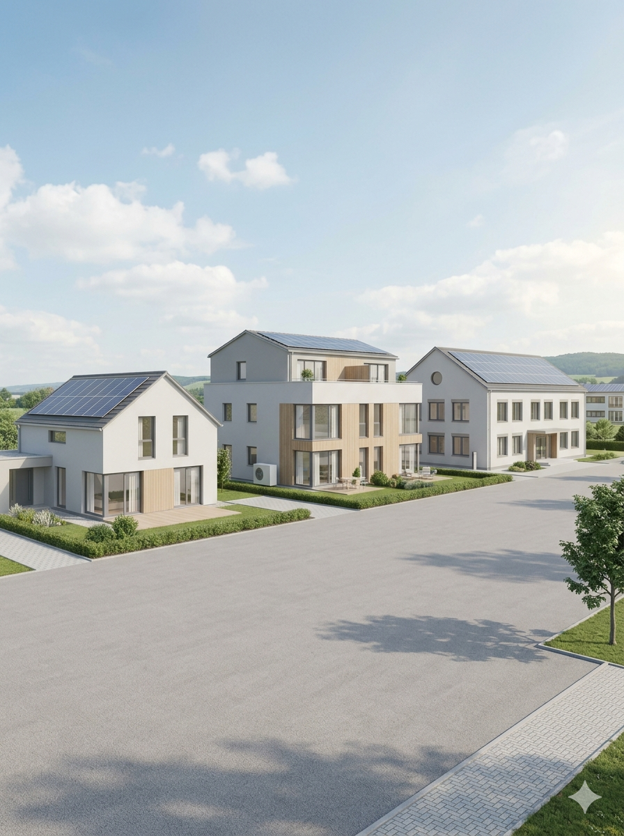Nachhaltiges Bauen mit PV-Anlage